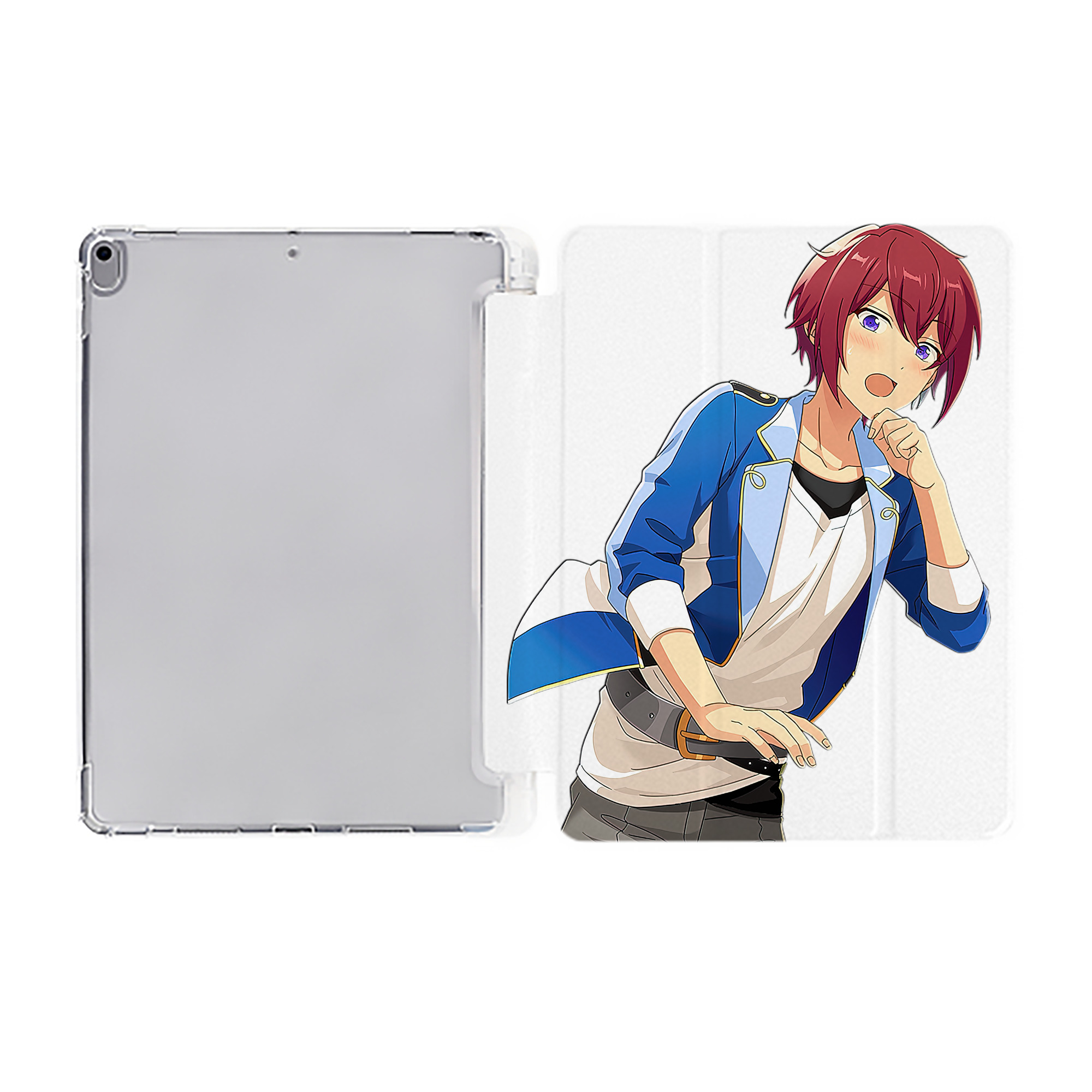 （画像用） あんさんぶるスターズ! Ensemble Stars IPad ケース ペン収納付き 三つ折りスタンド PUレザー×シリコン 対応機種9.5/10.5/10.9インチ
